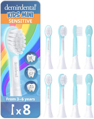 Demirdental Kids Mini Toothbrush Heads turquoise – replacement heads for Philips Sonicare Kids (ages 3-6)