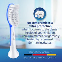 Color options for Demirdental 7-10 brush heads including dark blue