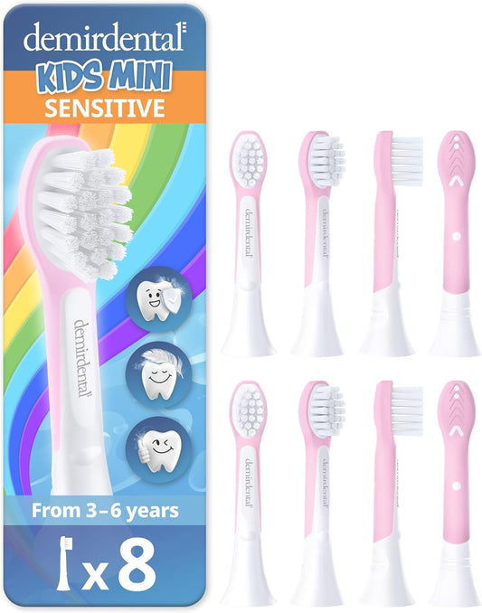 Pink Demirdental Kids Mini Toothbrush Head for Philips Sonicare Kids