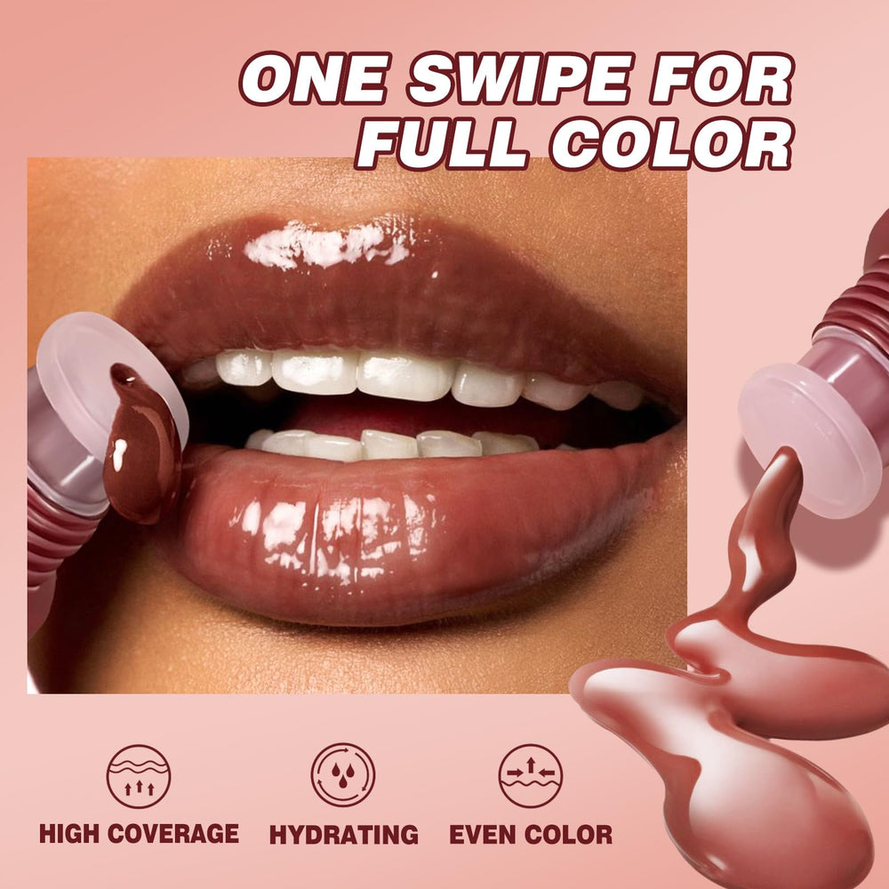 DENESTUP wand applicator applying gloss for smooth, even coverage.