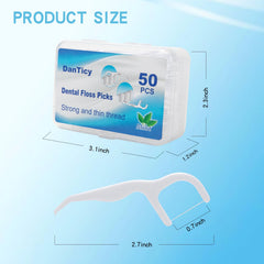 Floss picks with easy grip handle for comfortable use