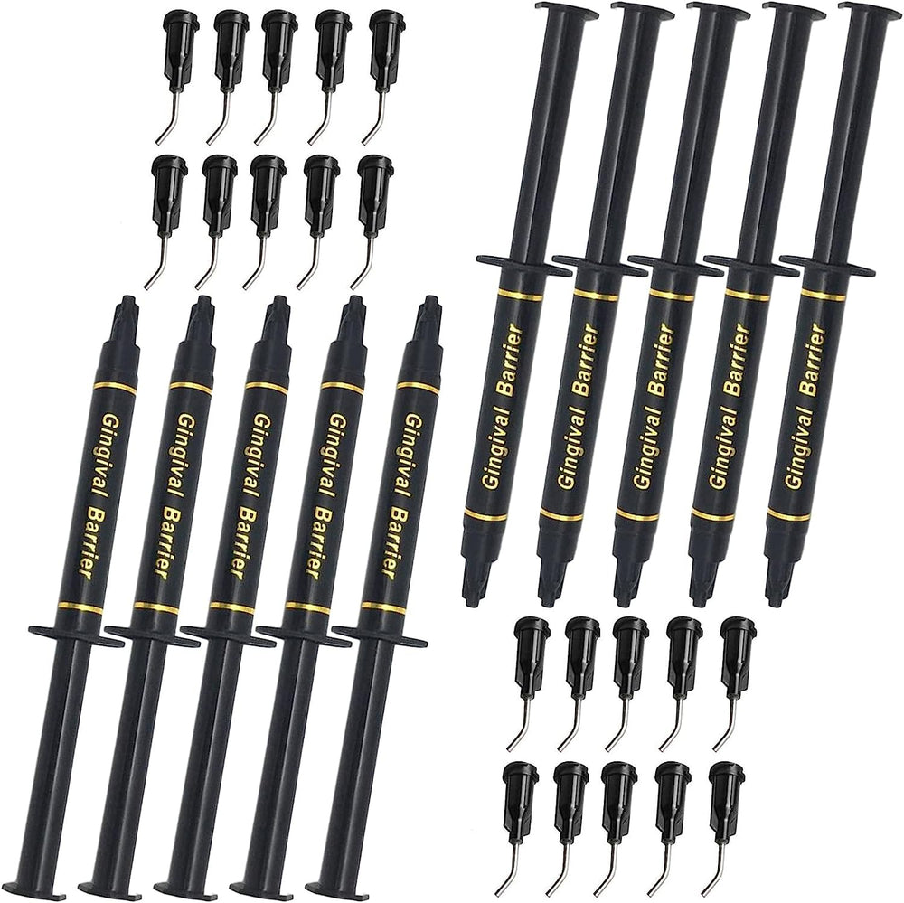 Dental Gingival Barrier Protection Gel 3ML with 10-piece kit and metal tips