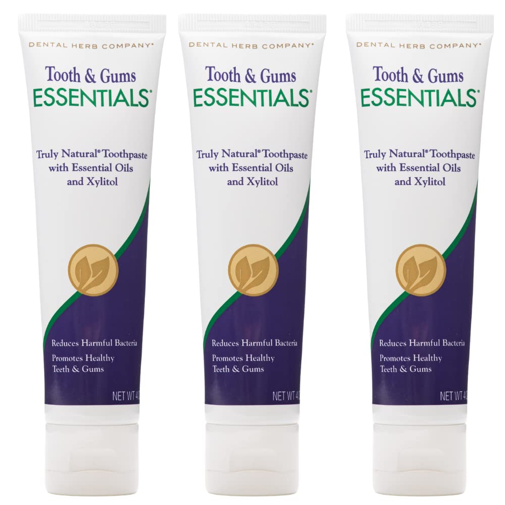 Packaging for Dental Herb Company Essentials Fluoride-Free Toothpaste 4 oz (3 Pack)