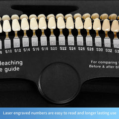 Whitening shade comparison with numbered colors