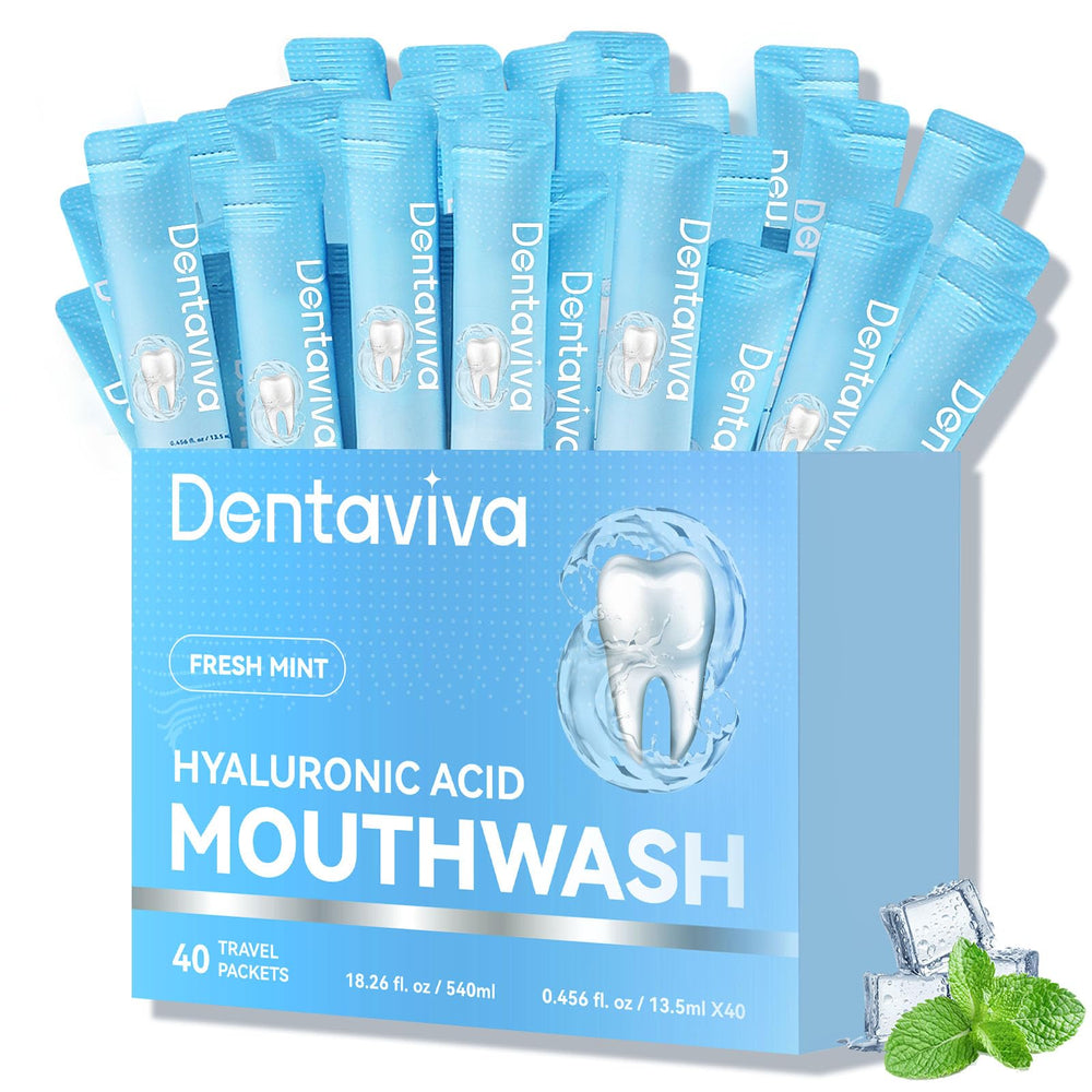 DentaViva travel-size mouthwash strips packaging front