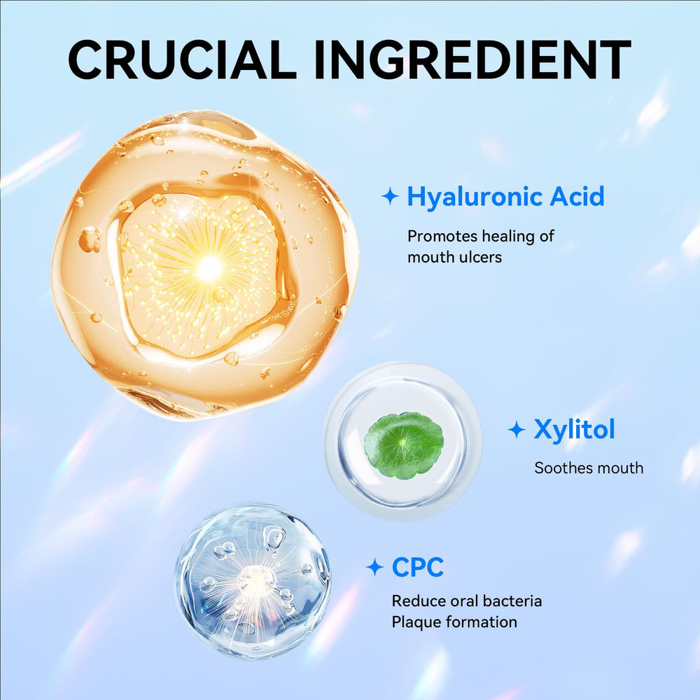 Probiotics graphic representing oral microbiome health