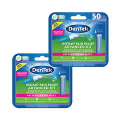 DenTek Instant Oral Pain Relief 2-Pack kit with box