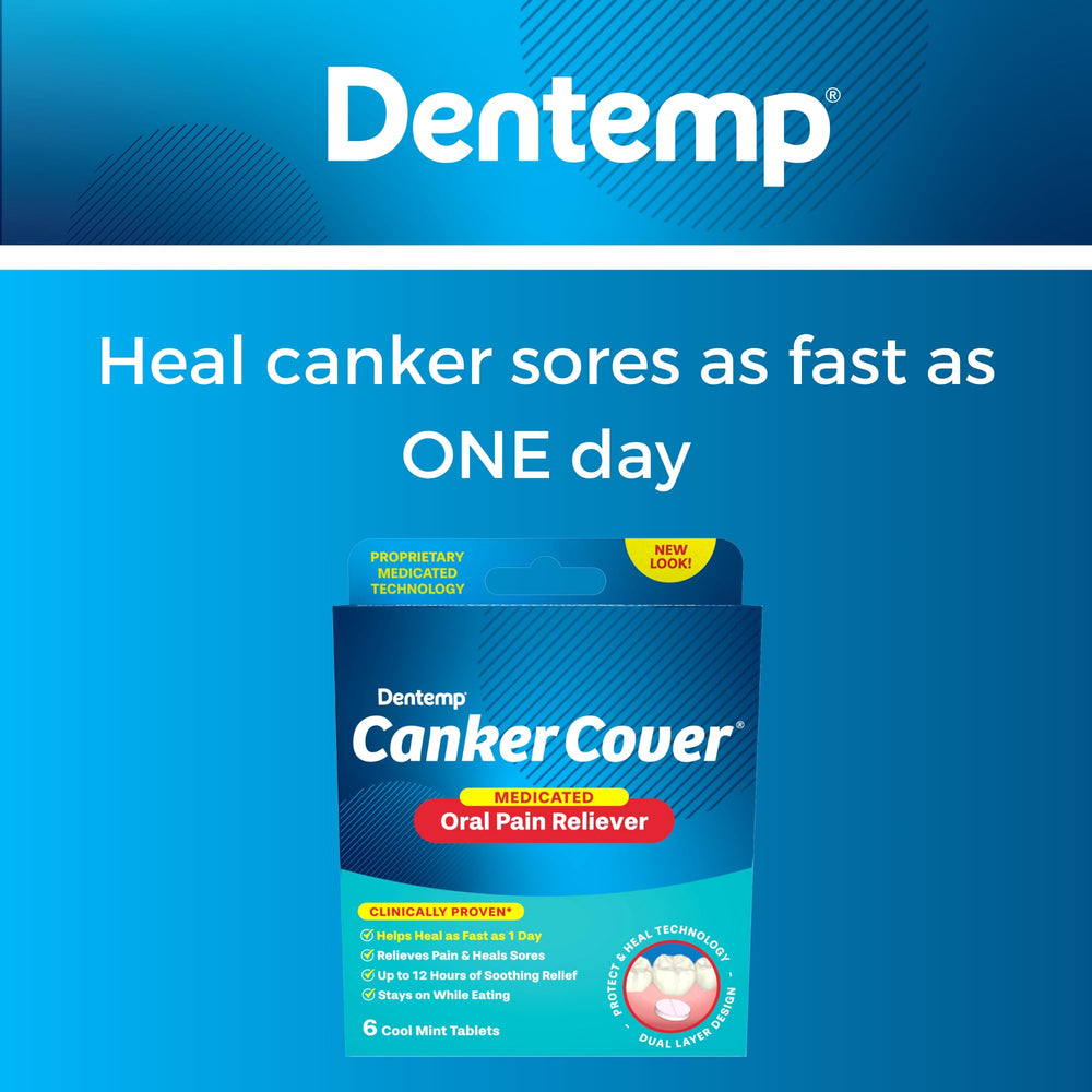 Dentemp Canker Cover tablet ready to apply