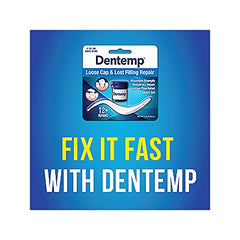 Applying Dentemp with 60-minute eat-on time.