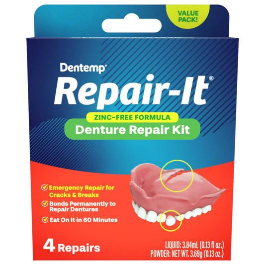 Dentemp Repair-It Advanced Formula Denture Repair Kit box