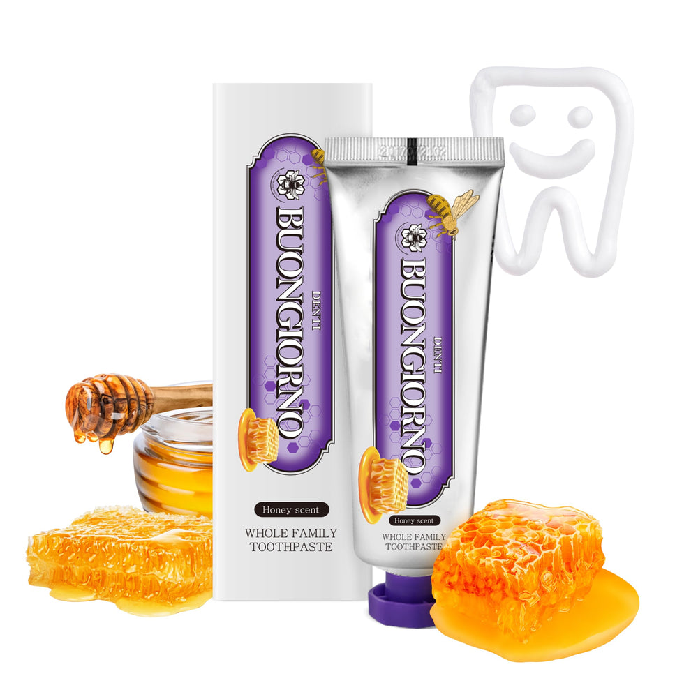 DENTI BUONGIORNO Gum Care Toothpaste Honey Mint tube front view