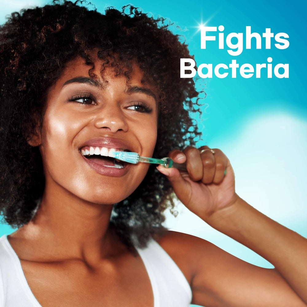 Toothbrush with toothpaste applied for brushing