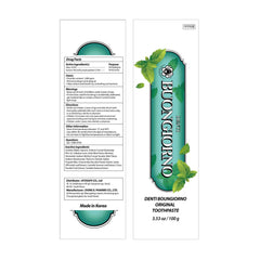 Korean origin branding for DENTI BUONGIORNO toothpaste