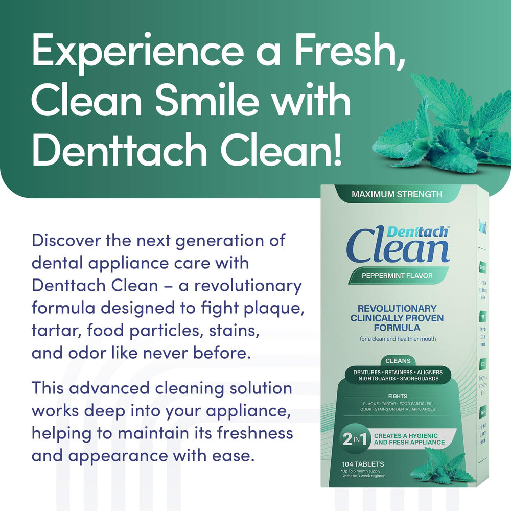 Product demonstrating odor elimination and residue removal for dental appliances