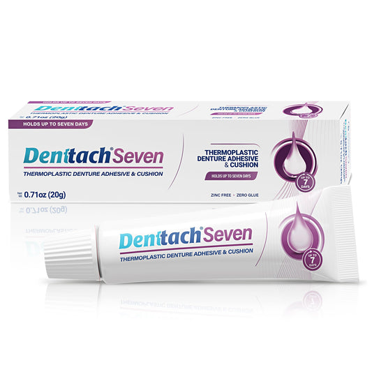 Denttach Seven packaging and jar
