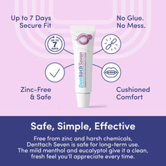 Zinc-free formula and safe denture adhesive