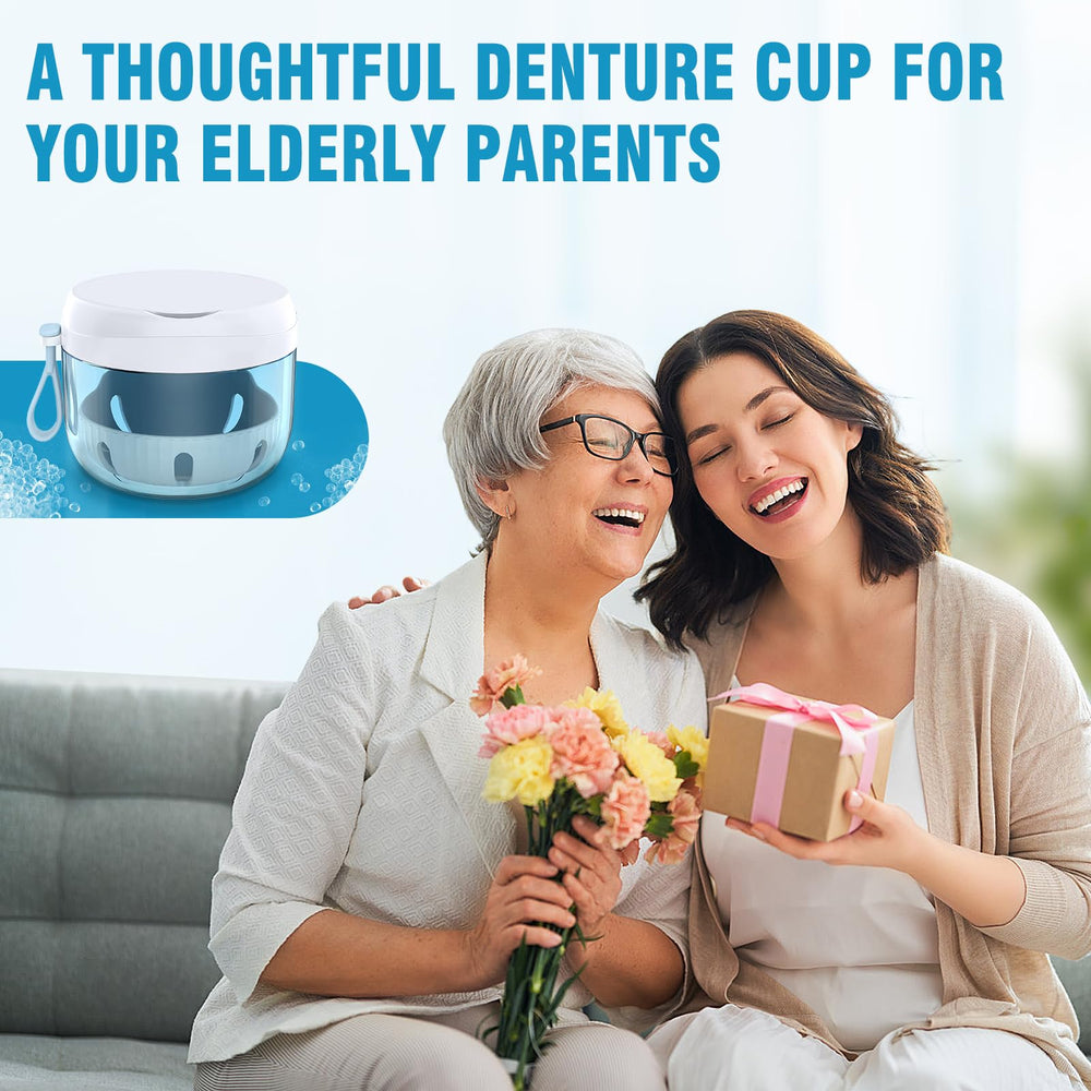 Denture cleaning kit gift set with tools and mirror