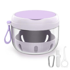 Leak-proof denture cup with silicone seal