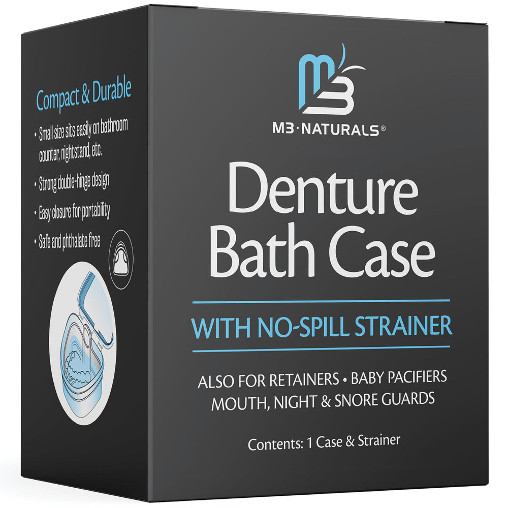 Front view of denture bath case