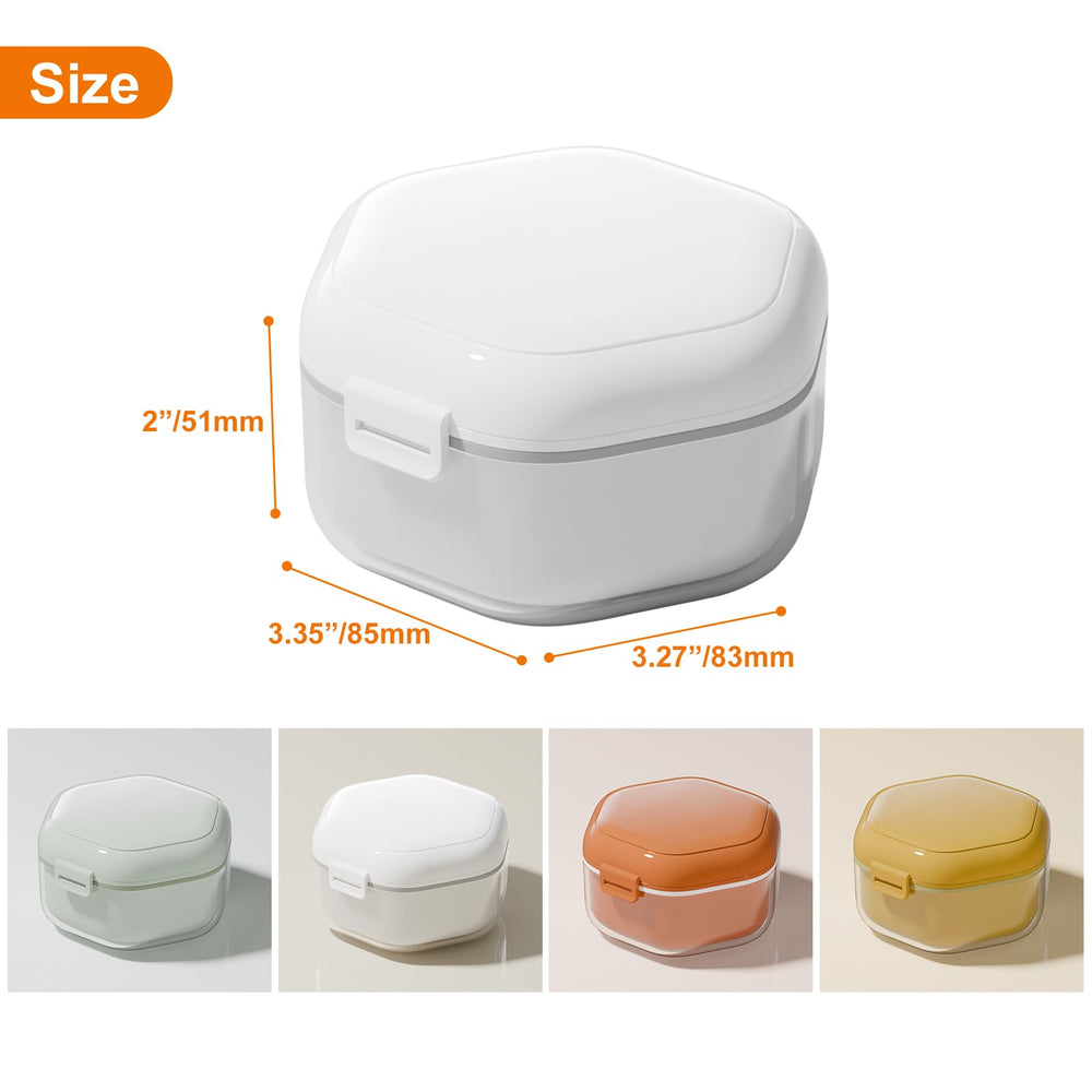 Spacious interior capacity for dentures and retainers