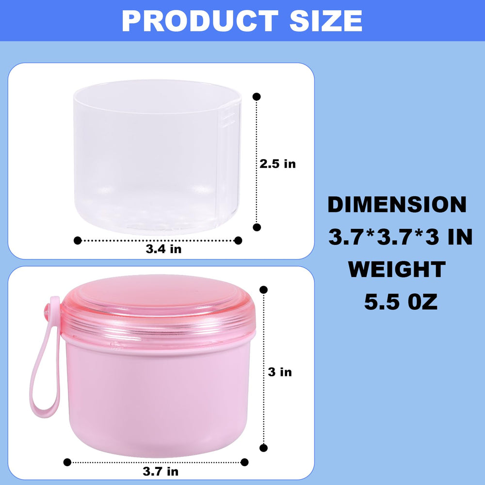 Open denture soaking container showing interior space
