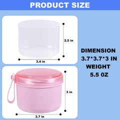 Open denture soaking container showing interior space