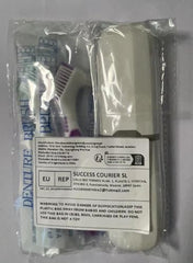 Denture brushes after rinsing and air-drying