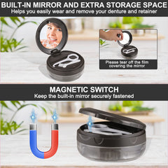 Denture brush and retainer remover tool included