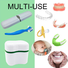 Multi-use denture case suitable for pacifiers and other items