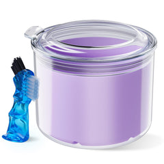 Purple denture case front view