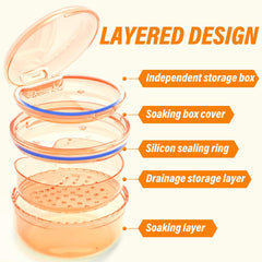 Compact travel-friendly denture case size