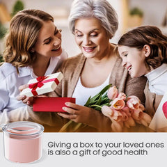 Denture cleaning holder box in pink
