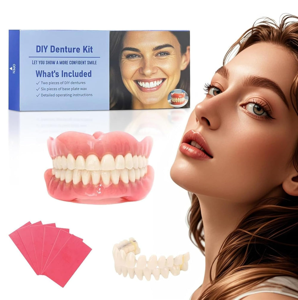 DIY Denture Kit components laid out on a clean surface