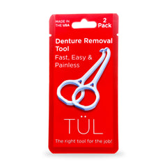 Blue denture removal tool in a 2-pack