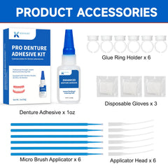 Hypoallergenic denture repair kit with no odour