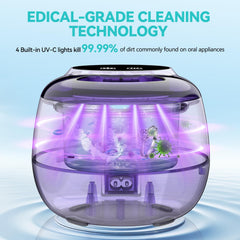 Unit showing 4 UV lights and cleaning chamber