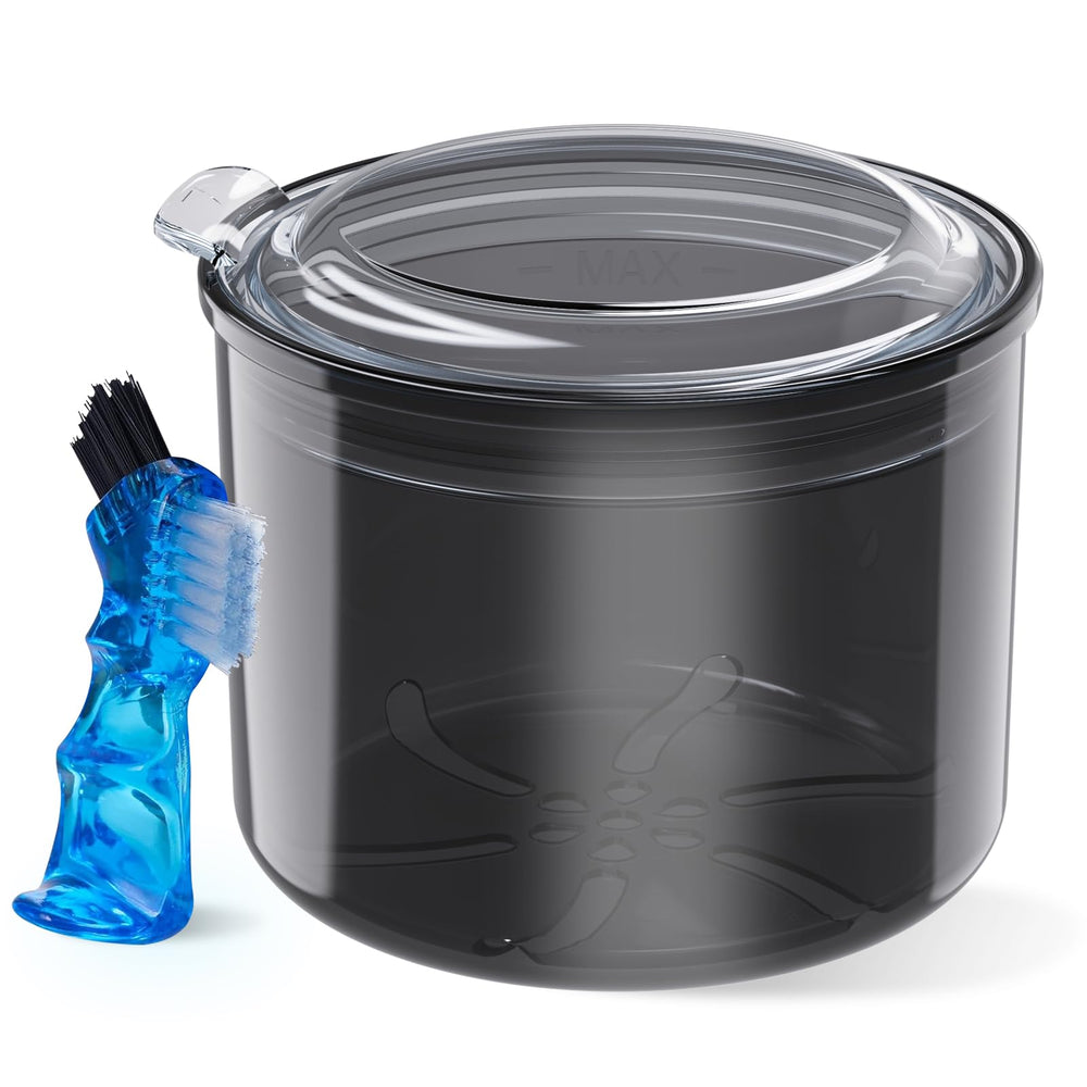 Black denture case front view