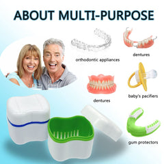 Denture cups soaking in boiling water for disinfection
