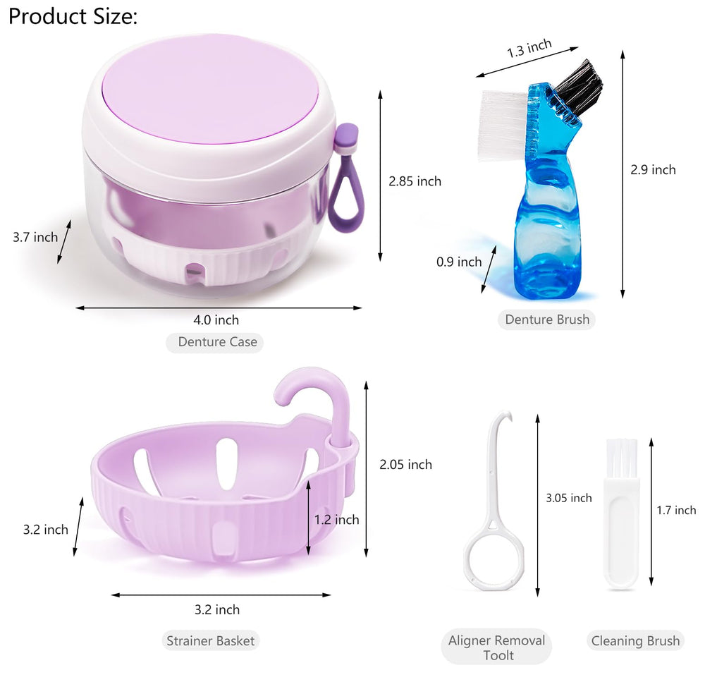 Retainer case with tools for cleaning and storage