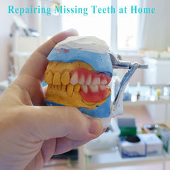 Step-by-step at-home denture making setup