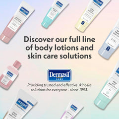 Dermasil lotion on arm demonstrates smooth, lasting moisturization