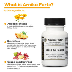 DermAvance Arnika Forte capsules closeup in a bottle