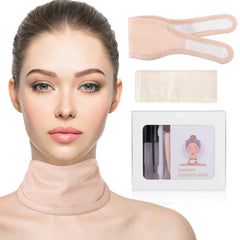 DEROWN Castor Oil Pack Wrap neck close-up with cotton flannel and PUL