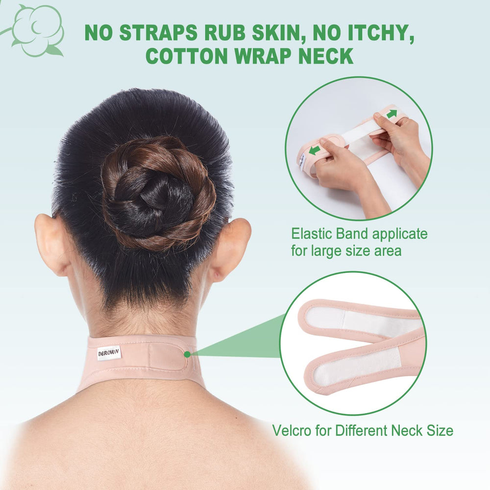 Wearable DEROWN castor oil pack with Velcro strap for secure fit