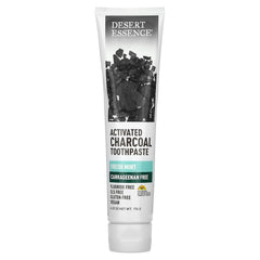 Desert Essence Activated Charcoal Toothpaste 6.25 oz front label