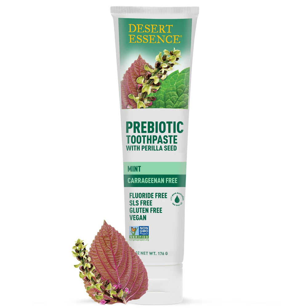 Desert Essence Prebiotic Toothpaste Mint 6.25 oz packaging