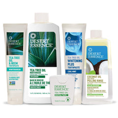 Desert Essence logo with Tea Tree Oil Dental Tape
