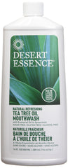 Desert Essence Tea Tree Oil Mouthwash 16 oz bottle in 2-pack