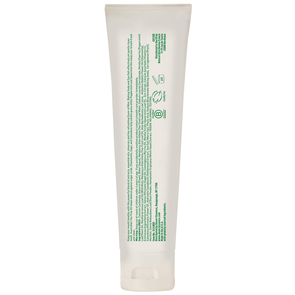 Packaging highlighting tea tree oil and zinc citrate