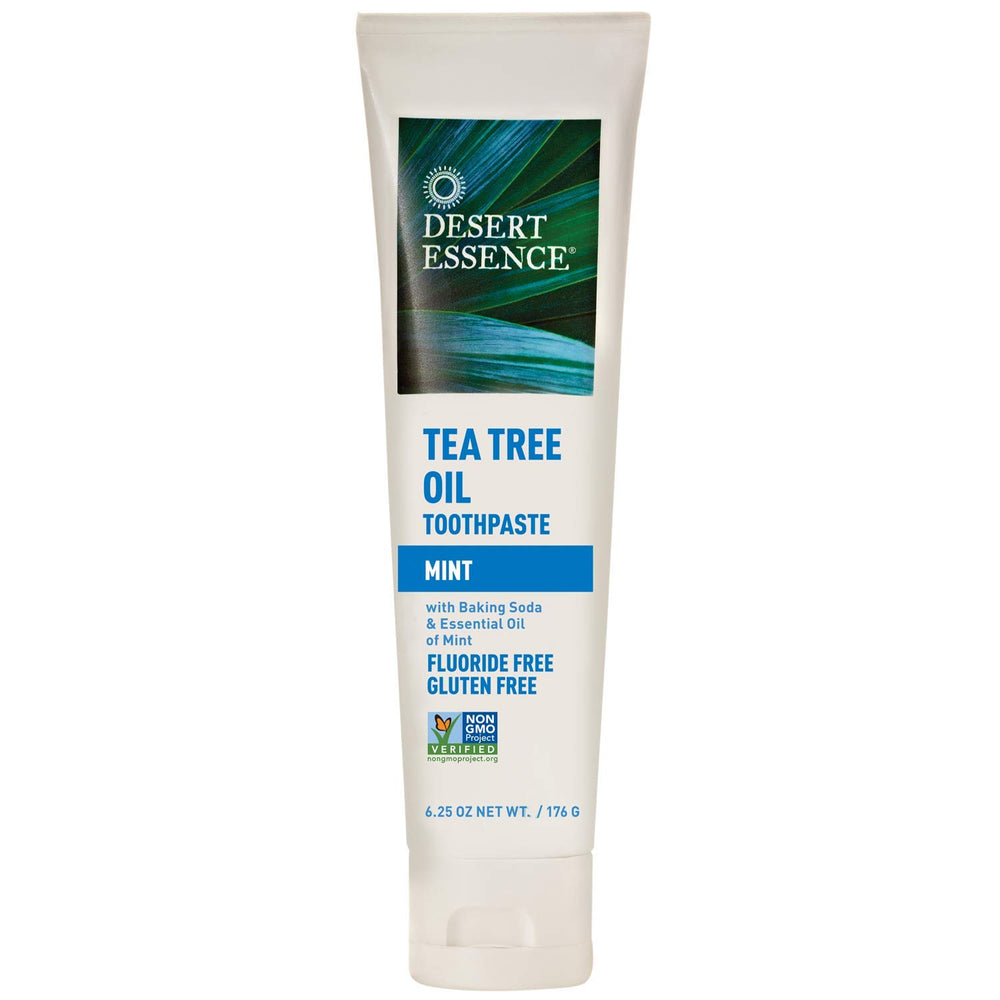 Desert Essence Tea Tree Oil Toothpaste Mint 6.25 oz front label